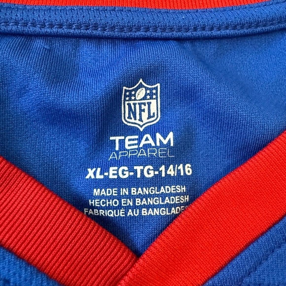 NFL Team Apparel Buffalo Bills Youth XL (14/16) Jersey Style T-Shirt Red Blue - Picture 5 of 7